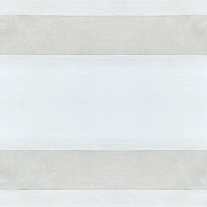 Expo Ambiente Flächenvorhang Space - 60 x 300 cm, Weiß, 100 % Polyester - Abstraktes Bild mit horizontalen Streifen in Weiß- und Grautönen, ideal für moderne Wanddekoration und minimalistische Designs.