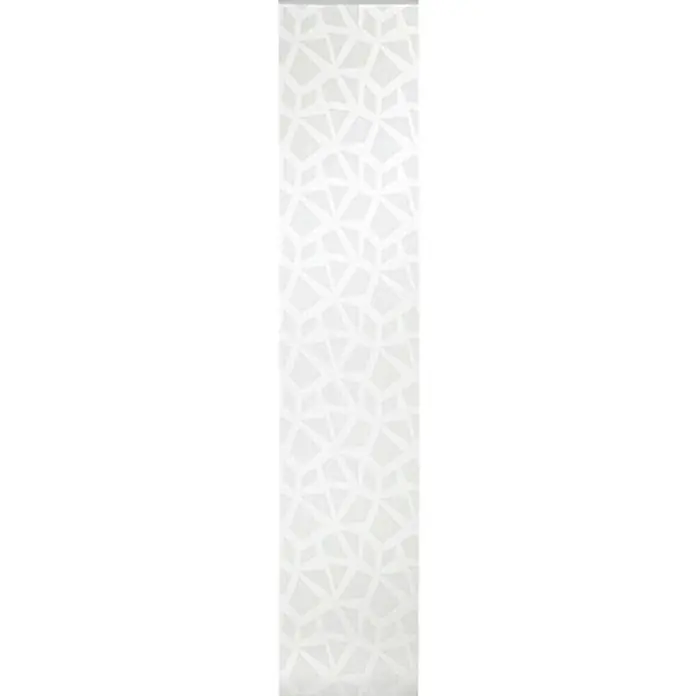Expo Ambiente Flächenvorhang Rhombic - 60 x 300 cm, Weiß, 100 % Polyester - Dekorative weiße Wandpaneele mit modernem, geometrischen Muster für stilvolle Innenräume.