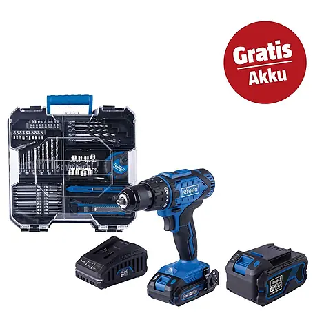 Scheppach IXES 20V Akku-Bohrschrauber-Set C-DTB74/1-X