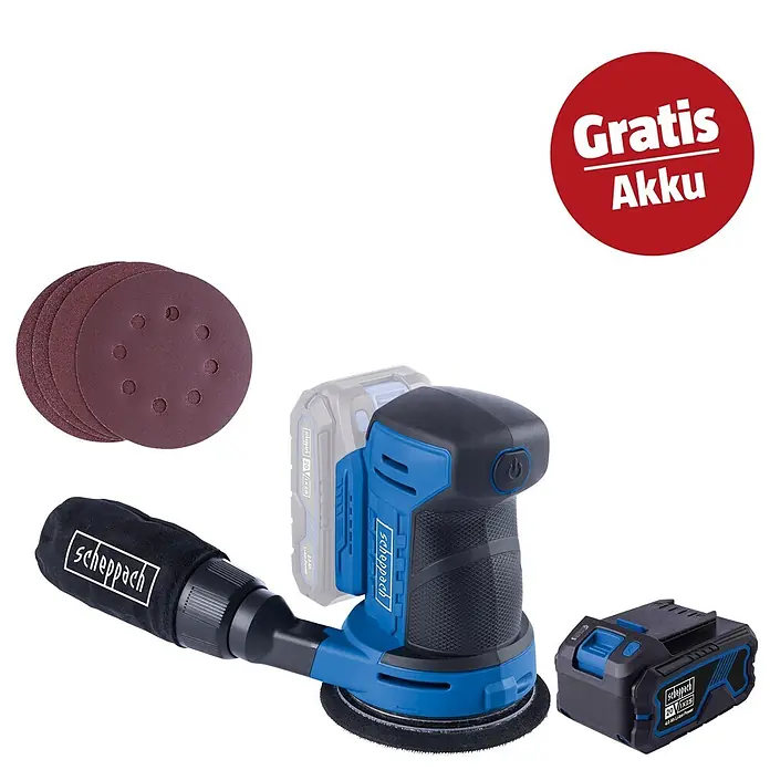 Scheppach IXES 20V Akku-Exzenterschleifer-Set C-OBS125-X -  - Kampagnenbild