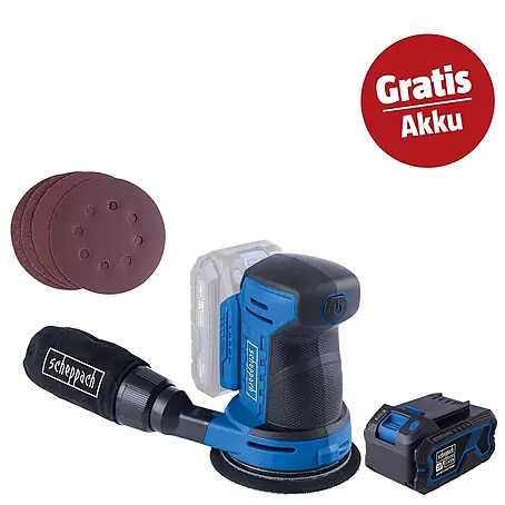 Scheppach IXES 20V Akku-Exzenterschleifer-Set C-OBS125-X
