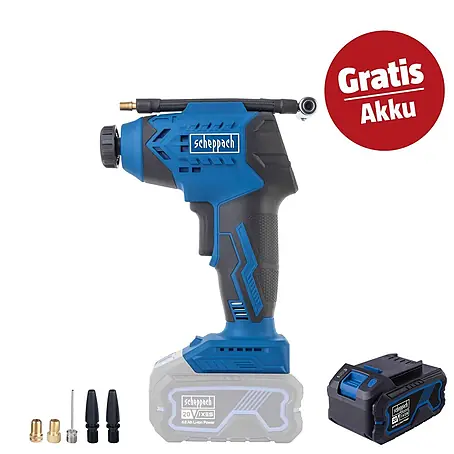 Scheppach IXES 20V Akku-Luftpumpen-Set C-AC20-X