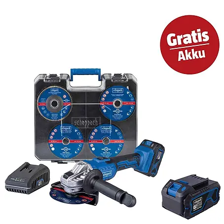 Scheppach IXES 20V Akku-Winkelschleifer-Set Mobile Werkstatt C-ATB15/1-X