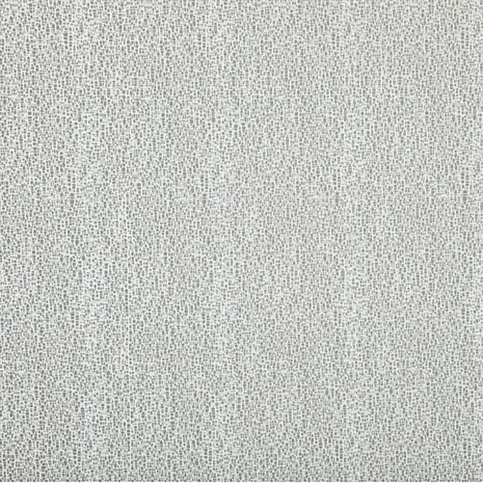 Expo Ambiente Flächenvorhang Mesh - 60 x 300 cm, Weiß, 100 % Polyester - Nahaufnahme einer strukturierten Oberfläche mit einem unregelmäßigen Muster aus feinen, hellgrauen Linien auf einem fast weißen Hintergrund.