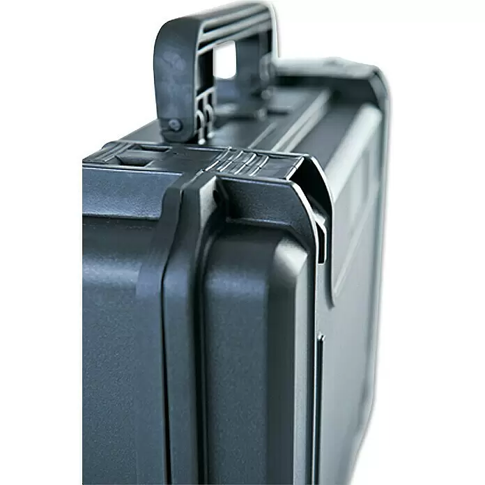 Wasserdichter Koffer MAX 505 - L x B x H: 555 x 428 x 211 mm, Mit Würfelschaumstoffeinlage, Schwarz, Kunststoff - Detailaufnahme