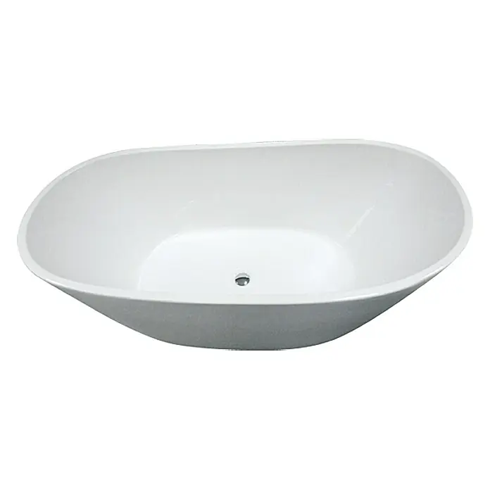 Camargue Freistehende Badewanne Phoenix - L x B: 168 x 86 cm, Sanitäracryl, Weiß - Freistehende Badewanne mit ovaler Form in weißem Farbton.