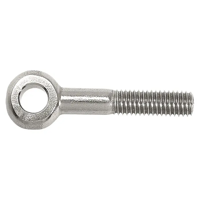 Marinetech Augenschraube - M 6, 40 mm, A4 - Detailaufnahme eines Ringschraube aus Metall, Gewinde für sichere Befestigung. Ideal für Zug- und Halteanwendungen.