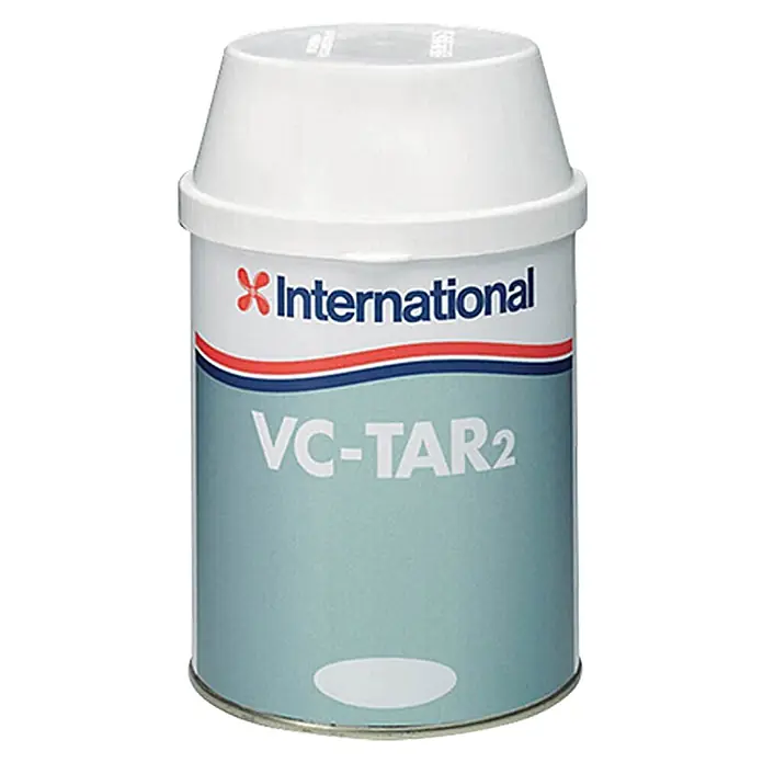 International Grundierung VC-Tar 2 - Schwarz, 1 l - Abbildung einer Dose International VC-Tar 2 Antifouling-Bootsfarbe, ideal zum Schutz von Booten vor Bewuchs im Meer.
