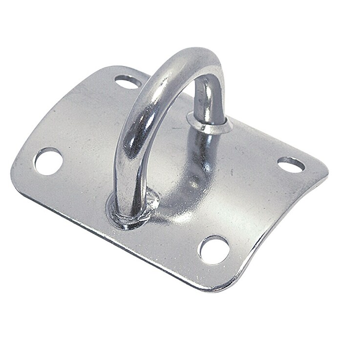 Placa de mástil (Curvado, 46,5 x 42 mm, Acero inoxidable, A2)