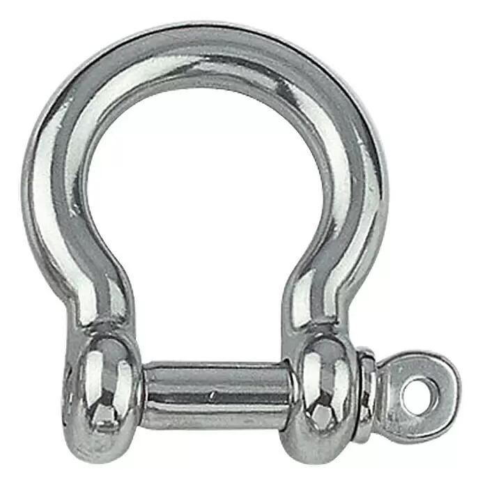 Marinetech Rundschäkel - Durchmesser Bolzen: 10 mm, Rund geschweift, Edelstahl, A4, Silber