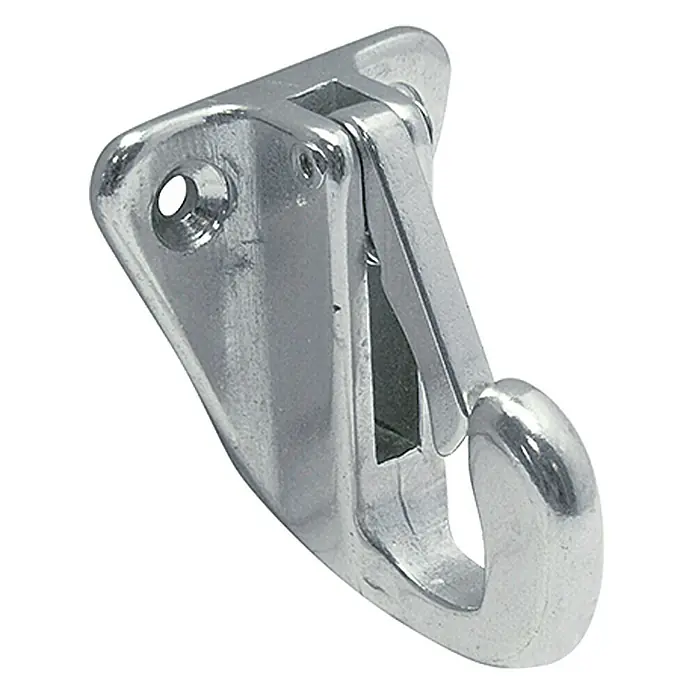 Marinetech Fenderhaken - 11 mm, Edelstahl, A4 - Ein verchromter, klappbarer Kleiderhaken zur Wandmontage. Praktisches Zubehör für Boot, Bad oder Wohnmobil.