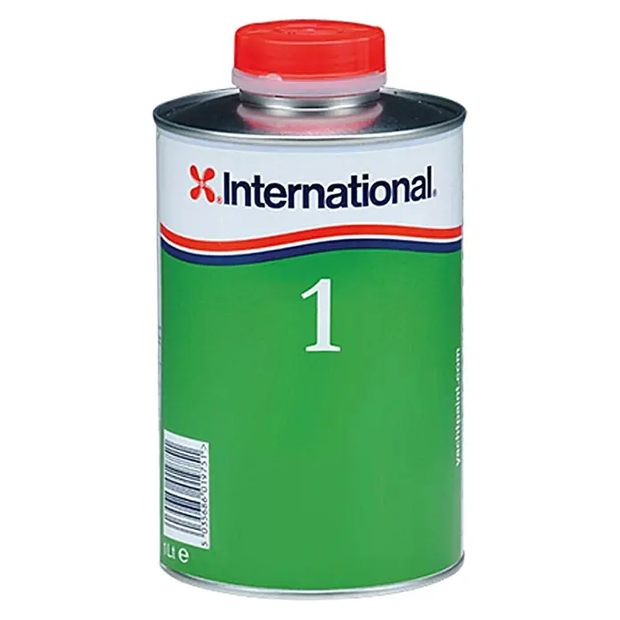 International Verdünnung Nr. 1 - 1 l - Eine Dose International Verdünner Nr. 1 mit rotem Deckel, ideal zum Verdünnen von Farben und Lacken für Boote.