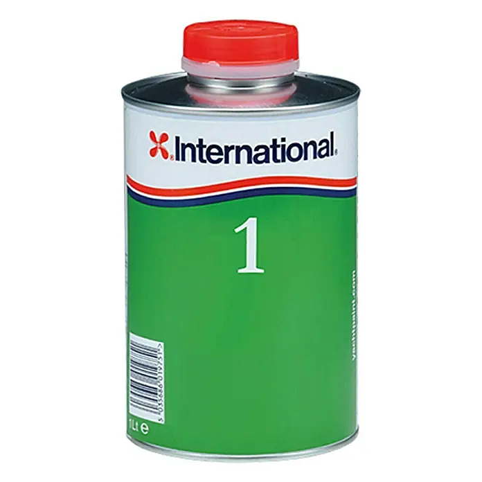 International Verdünnung Nr. 1 - 1 l - Eine Dose International Verdünner Nr. 1 mit rotem Deckel, ideal zum Verdünnen von Farben und Lacken für Boote.