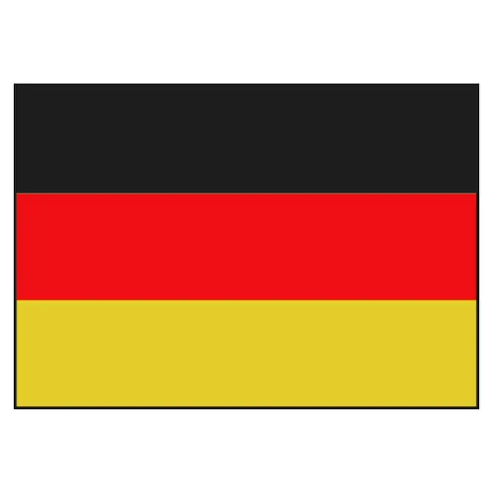 FlaggeDeutschland, 100 x 70 cm, Spunpolyester - Bild der deutschen Flagge mit den Farben Schwarz, Rot und Gold, die die Einheit und Freiheit Deutschlands symbolisieren.