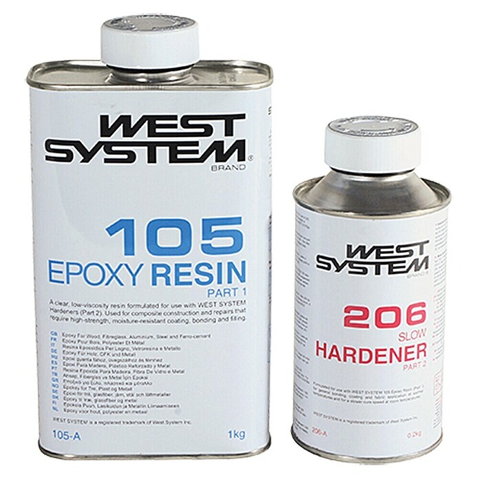 West System Epoxyharsset A-Pack (Met verharder 206, 1,2 kg)