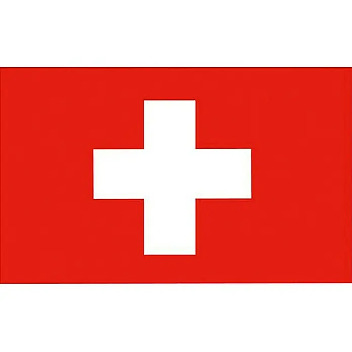 Flagge - Schweiz, 30 x 20 cm, Spunpolyester - Flagge der Schweiz: Rote Flagge mit einem prominenten weißen Kreuz in der Mitte, ein Symbol für die Neutralität und Geschichte der Schweiz.