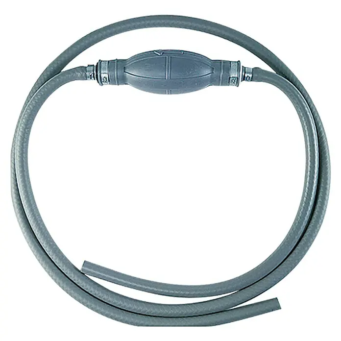 Benzinschlauch - Mit Handpumpe, Länge: 2 m, Durchmesser: 8 mm - Kraftstoffleitung mit Primerpumpe, ideal für Bootsmotoren, sorgt für schnellen Kraftstofffluss und zuverlässigen Start.