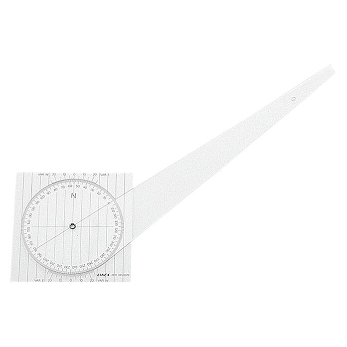 Koers- en positieplotter (Lengte: 38 cm, Basis: 14 cm)