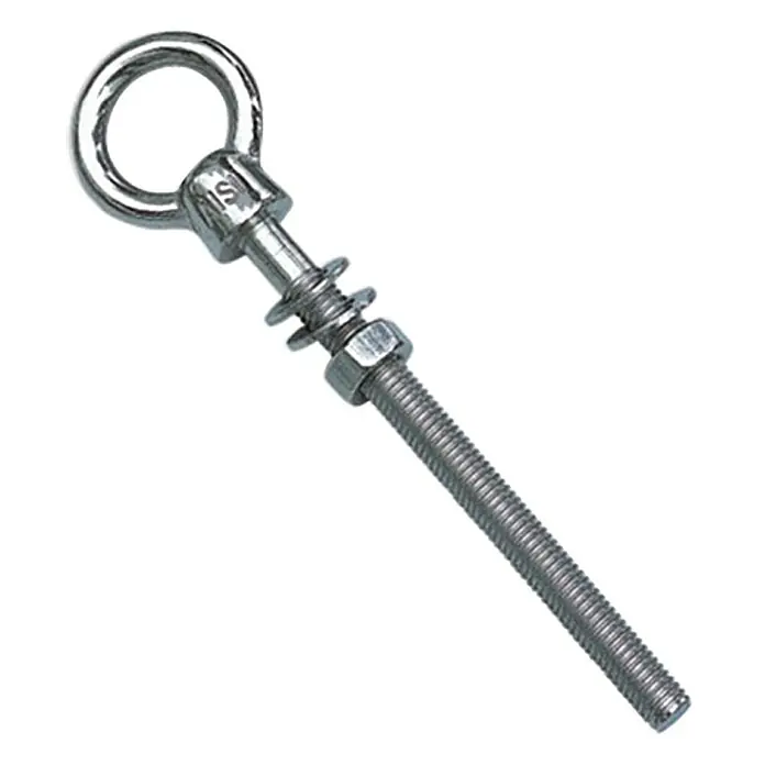 Marinetech Ringschraube - Durchmesser: 8 mm, Länge: 100 mm, M 8, Edelstahl, A4 - Produktbild eines Ringschrauben-Ankers, ideal für sichere Befestigungen. Solide Bauweise für zuverlässigen Halt in verschiedenen Anwendungen.