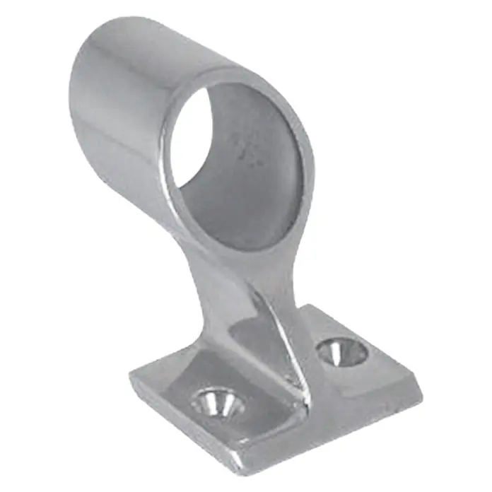 Marinetech Handlaufdurchlass - 22 mm, Höhe: 50 mm, 60 °, Edelstahl, A4 - Metallischer Handlaufhalter zur sicheren Befestigung von Geländern. Er bietet Stabilität und modernes Design für Treppen und Balkone.