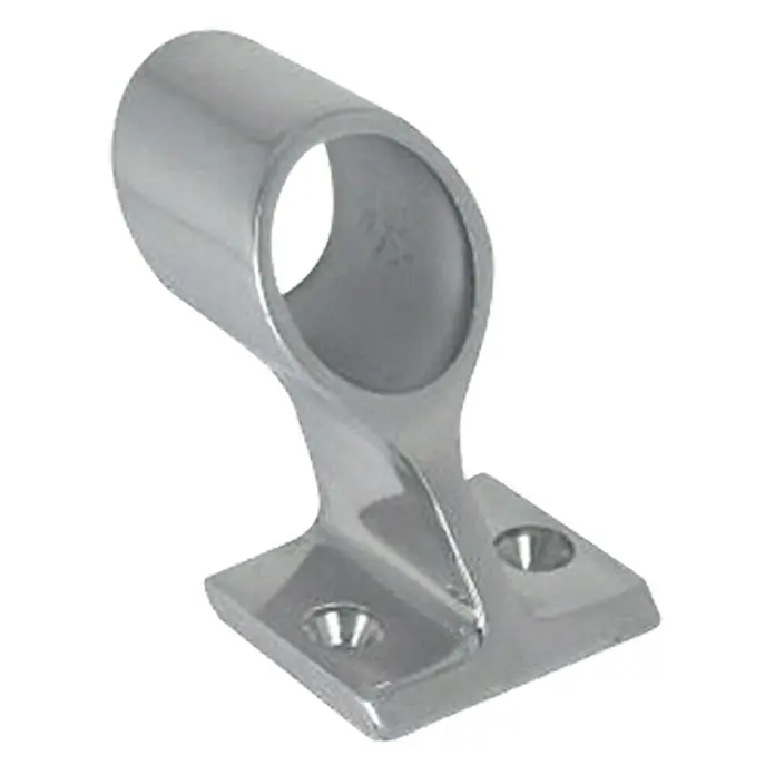 Marinetech Handlaufdurchlass - 22 mm, Höhe: 50 mm, 60 °, Edelstahl, A4 - Metallischer Handlaufhalter zur sicheren Befestigung von Geländern. Er bietet Stabilität und modernes Design für Treppen und Balkone.