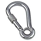 Karabinerhaken (Ø x L: 16 x 100 mm, Bruchlast: 2.000 kg, Edelstahl, A4)