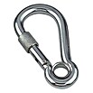 Karabinerhaken (Ø x L: 16 x 100 mm, Bruchlast: 2.000 kg, Edelstahl, A4)
