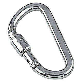 Karabijnhaak Met veersluiting (Ø x l: 10 x 100 mm, Breekbelasting: 1.180 kg, Roestvrij staal, A4)