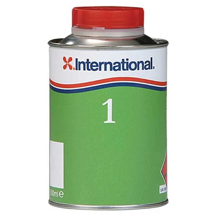 International Verdünnung Nr. 1 - 500 ml - Ein Behälter International Verdünner Nr. 1, ideal zum Verdünnen von Farben und Lacken. Mit rotem Deckel und grüner Etikettierung.