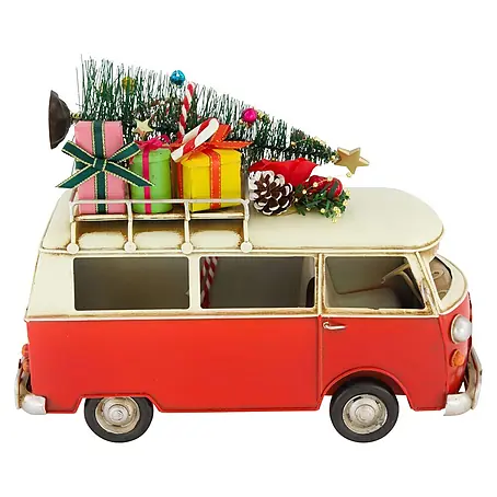 Figura decorativa navideña Van con árbol