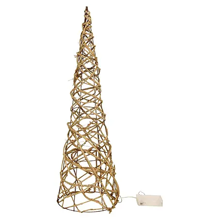 Figura decorativa navideña Árbol de ratán con luces LED