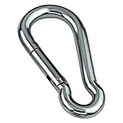 Karabinerhaken (Durchmesser: 6 mm, Länge: 60 mm, Edelstahl, Poliert)