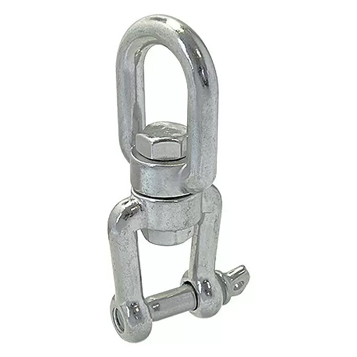 Wirbelschäkel - Durchmesser Bolzen: 6 mm, Bruchlast: 1.130 kg, Auge-Gabel, Edelstahl, A4