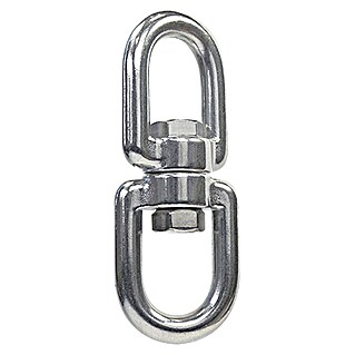 Wirbelschäkel (Durchmesser Bolzen: 6 mm, Bruchlast: 1 130 kg, Auge-Auge, Edelstahl, A4)