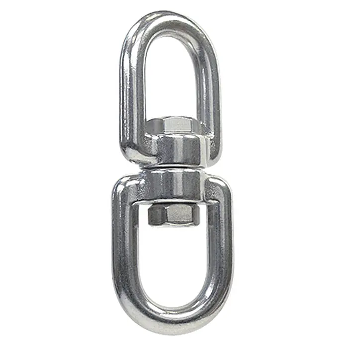 Wirbelschäkel - Durchmesser Bolzen: 6 mm, Bruchlast: 1.130 kg, Auge-Auge, Edelstahl, A4 - Vorderansicht