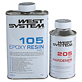 West System Epoxyharsset A-Pack (Met verharder 205, 1,2 kg)