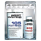 West System Epoxyharsset A-Pack (Met verharder 205, 1,2 kg)