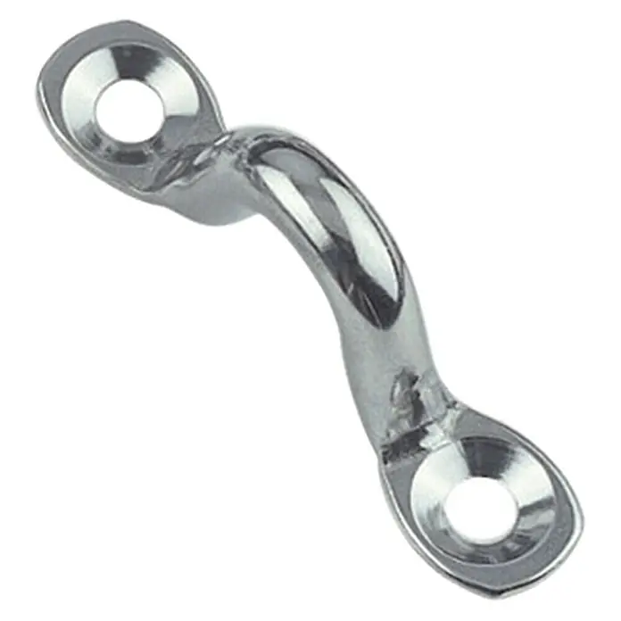 Marinetech Fenderöse - Durchmesser: 5 mm, Länge: 50 mm, Edelstahl, A2 - Helle Aufnahme eines S-förmigen Ösenbeschlags aus Chrom, der sich ideal zur Befestigung von Leinen oder Seilen eignet.