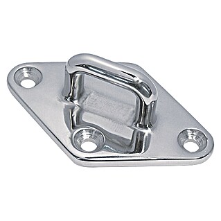 Marinetech Placa de cubierta (80 x 50 mm, Acero inoxidable, A4)