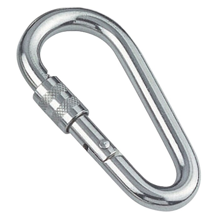 Karabijnhaak Met veiligheidsmoer (Ø x l: 8 x 80 mm, Breekbelasting: 508 kg, Roestvrij staal, A4)