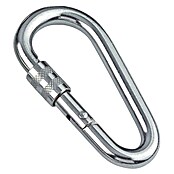 Karabijnhaak Met veiligheidsmoer (Ø x l: 8 x 80 mm, Breekbelasting: 508 kg, Roestvrij staal, A4)