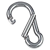 Karabijnhaak (Met speciale sluiting, Diameter: 10 mm, Lengte: 100 mm, Roestvrij staal, A4, Gepolijst)