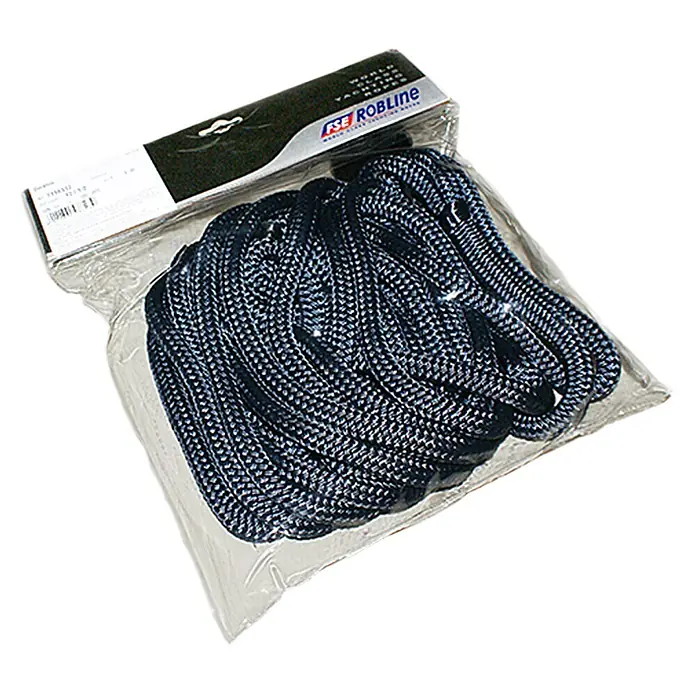 Robline Cuerda de amarre Dockline - Ø x L: 12 mm x 8 m, Poliéster, Azul navy - Un paquete de cuerda azul para yates FSE Robline, ideal para diversas aplicaciones náuticas y necesidades de navegación.