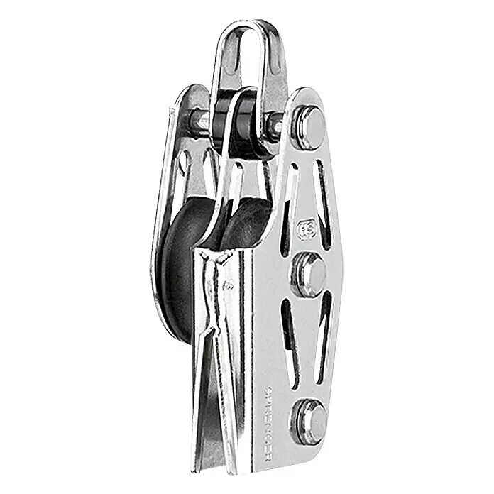 Sprenger Niederholerblock - 6 mm, 2 Rollen, Mit V-Klemme, Gleitlager, Hundsfott