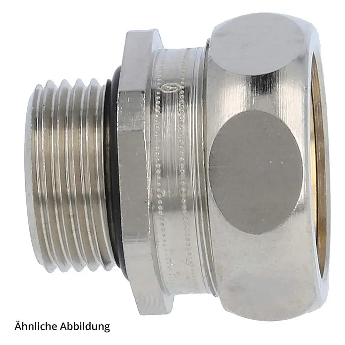 FLEXA RGE-M Metallverschraubung gerade für EMV-PA Gewinde M16x1,5 für -  - Glänzendes Metall-Klemmfitting mit Außengewinde und Überwurfmutter, mit O-Ring zur Abdichtung.