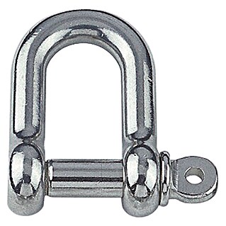 Marinetech Schäkel (Rund, kurz, Durchmesser Bolzen: 8 mm, Bruchlast: 2 000 kg, Edelstahl, Silber)