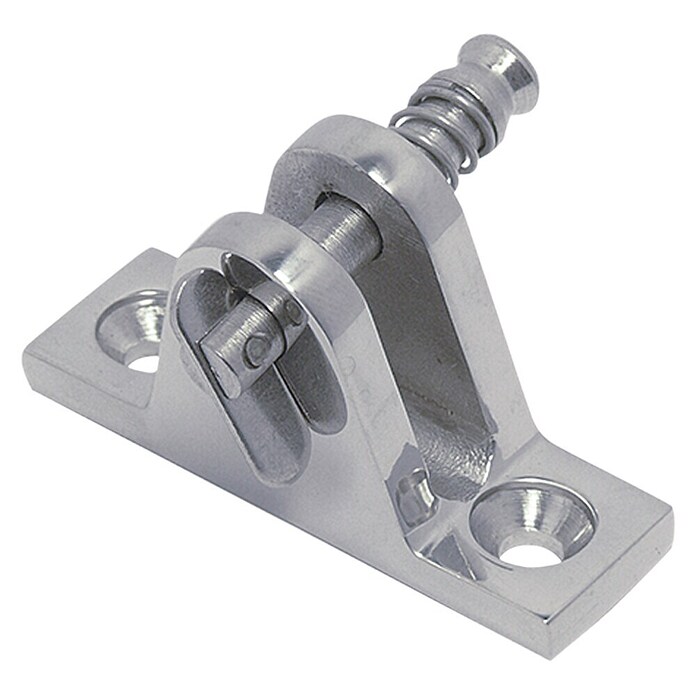 Marinetech Platina para cubierta (56 x 17 x 35 mm, Acero inoxidable, A4, Ángulo de inclinación: 80 °)