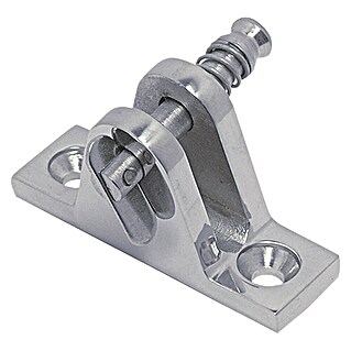 Marinetech Platina para cubierta (56 x 17 x 35 mm, Acero inoxidable, A4, Ángulo de inclinación: 80 °)