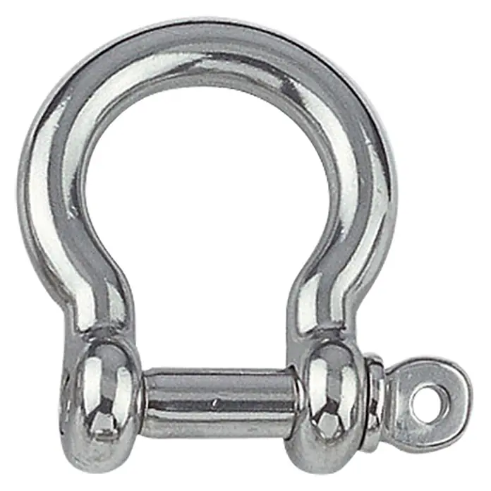 Marinetech Rundschäkel - Durchmesser Bolzen: 6 mm, Rund geschweift, Edelstahl, A4, Silber - Hochwertiger Schäkel aus Edelstahl. Der Schäkel ist robust und langlebig, ideal für maritime Anwendungen und zum Verbinden von Ketten.