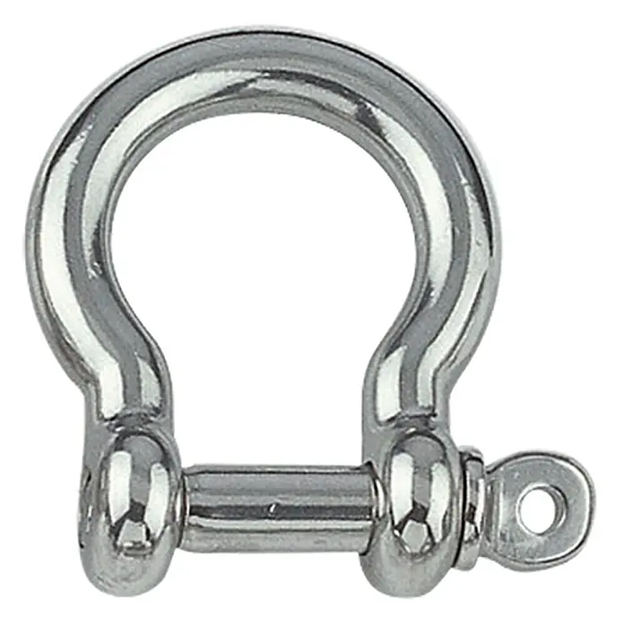 Marinetech Rundschäkel - Durchmesser Bolzen: 6 mm, Rund geschweift, Edelstahl, A4, Silber - Hochwertiger Schäkel aus Edelstahl. Der Schäkel ist robust und langlebig, ideal für maritime Anwendungen und zum Verbinden von Ketten.